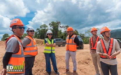 <p><strong>WIND POWER</strong>. Officials inspect the site of a wind power project in San Isidro, Northern Samar in this May 10, 2024 photo. The 206-megawatt wind power project is on track and will be completed within the second quarter of 2025, the provincial government said on Monday (May 13, 2024).<em> (Photo courtesy of Northern Samar provincial government)</em></p>