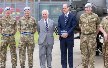 Britain's King Charles hands over military role to William