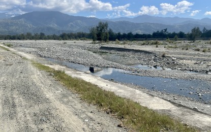 <p><strong>DRYING RIVER</strong>. A river in Solsona, Ilocos Norte is almost dried up due to extreme heat in this undated photo. To enhance community's resilience in the face of environmental challenges, Ilocos Norte was granted a survival fund of PHP305 million from the national government. <em>(Photo by Leilanie Adriano)</em></p>