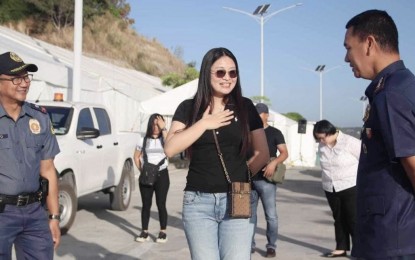 <p><strong>MAYOR'S TIES</strong>. Bamban, Tarlac Mayor Alice Guo attends the inspection of the Airport to New Clark City Access Road in Pampanga on Feb. 20, 2024. Sen. Risa Hontiveros on Tuesday (May 21, 2024) said Securities and Exchange Commission documents showed Guo's firm includes incorporators found to have a criminal record.<em> (Photo grabbed from Mayor Alice Leal Guo Facebook page)</em></p>