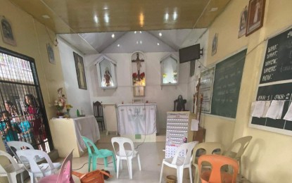 <p><strong>CHAPEL BLAST.</strong> Chairs are scattered inside the Sr. Sto. Niño Chapel in Purok Bagong Silang, Barangay Rosary Heights 3, Cotabato City in the aftermath of a grenade blast that occurred at 10:30 a.m. on May 19, 2024. The Office of the Presidential Adviser on Peace, Reconciliation and Unity (OPAPRU) on Tuesday (May 21) condemned the attack and vowed that authorities would bring the perpetrators to justice.<em> (Photo courtesy of DXOL-FM Cotabato)</em></p>