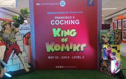 <p><strong>GENIUS</strong>. The reproduced artworks of Francisco V. Coching, the King of Komiks and the country’s National Artist for Visual Arts, are on exhibit at SM Center in Dagupan City, Pangasinan until June 9, 2024. Coching popularized comics, which are reading materials with illustrations and storylines written in the Filipino language. <em>(PNA photo by Liwayway Yparraguirre)</em></p>