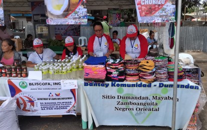 <p><strong>BUSINESS AID.</strong> Small businesses sell their products during a Kadiwa sa Pangulo on May 1, 2024, during the Labor Day celebration in Negros Oriental province. The Department of Trade and Industry said it is profiling 50 micro, small and medium enterprises in the province for the Pangkabuhayan sa Pagbabangon at Ginhawa Program to help El Niño-affected businesses.<em> (PNA file photo by Mary Judaline Partlow)</em></p>