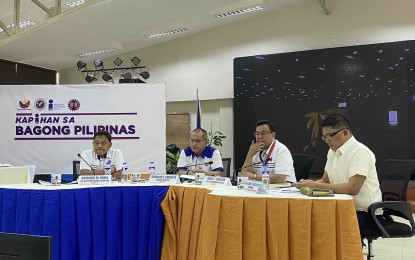 <p><strong>PROJECTS FOR DEVELOPMENT.</strong> Department of Public Works and Highways-Bicol (DPWH-5) Regional Director Virgilio Eduarte (2nd from left) shares the agency's projects, services, and programs under the administration of President Ferdinand R. Marcos Jr. that have helped in the region's development during the 'Kapihan sa Bagong Pilipinas' forum in Legazpi City on Tuesday (May 28, 2024). Eduarte said more than 1,700 infrastructure projects were completed under the administration of President Ferdinand R. Marcos Jr. <em>(PNA photo by Connie Calipay)</em></p>