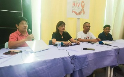 <p><strong>INTERVENTIONS</strong>. Nenita Laude-Ortega, AHF Philippines country manager (left) answers media questions during a press conference about human immunodeficiency virus (HIV) response in Legazpi City on Wednesday (May 29, 2024). Bicol Region has recorded 2,553 cases since 1984, with a significant rise observed over the past three years<em>. (Photo courtesy of Reynard Sevillano)</em></p>