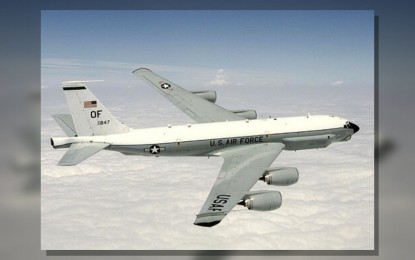 <p><strong>SPY PLANE.</strong> A US RC-135U reconnaissance aircraft is seen in this photo captured from the US Air Force's website. North Korea has warned of “unpredictable disaster” should US continue its military moves over South Korea. <em>(Yonhap)</em></p>