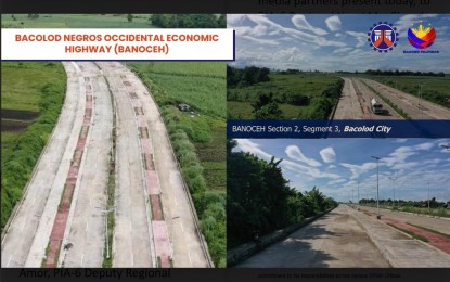 <p> </p>
<p><strong>NEW HIGHWAY.</strong> An aerial view of the Bacolod-Negros Occidental Economic Highway Project with an estimated cost of PHP7.389 billion. The highway that stretches from Bacolod South Road junction along Barangay Sum-ag in Bacolod City to Bacolod North Road junction in Victorias City will be initially opened to travelers by June 30, according to the latest report of the Department of Public Works and Highways. <em>(Image courtesy of Department of Public Works and Highways-Western Visayas) </em></p>