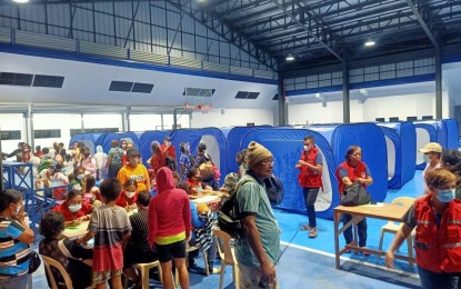 <p><strong>EVACUATION CENTER.</strong> Residents from affected barangays in Canlaon City, Negros Oriental, are now in evacuation centers following the eruption of Mt. Kanlaon on Monday night (June 3, 2024). At least five barangays with over 23,000 residents are affected by the volcanic eruption. <em>(Photo courtesy of the 62IB, Philippine Army)</em></p>