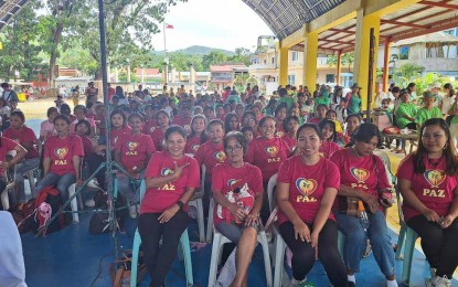 <p><strong>BENEFICIARIES.</strong> Pantawid Pamilyang Pilipino Program (4Ps) beneficiaries in the municipality of Libertad, Antique during their Pantawid Day on Jan. 16, 2024. 4Ps Antique compliance verification officer Mae Antoinette Oblima, in an interview Tuesday (June 4), reminded household members to comply with conditions set forth by the program. <em>(Photo courtesy of Pantawid Antique)</em></p>