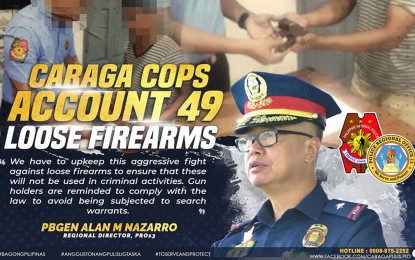 49 loose firearms netted in 15-day police drive in Caraga