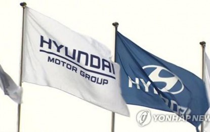 <p><strong>TOP RANK.</strong> This undated file photo shows the flags of Hyundai Motor Group. The sister companies captured the largest share of the American market for electric vehicles (EVs) in the first five months of 2024, data showed Sunday (June 9, 2024). <em>(Yonhap photo)</em></p>
