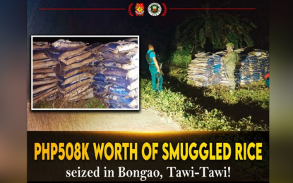 P508-K suspected smuggled rice seized in Tawi-Tawi