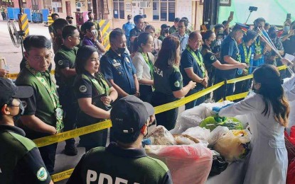 <p><strong>DESTROYED.</strong> Officials of the Philippine Drug Enforcement Agency (PDEA) 13 (Caraga) lead the destruction of about PHP34.3 million worth of confiscated illegal drugs weighing 51,807.9 grams, in Butuan City on Friday (June 14, 2024). The dangerous drugs were seized by the various units of PDEA in Caraga, Soccsksargen, and Davao region.<em> (Photo courtesy of PDEA-13)</em></p>