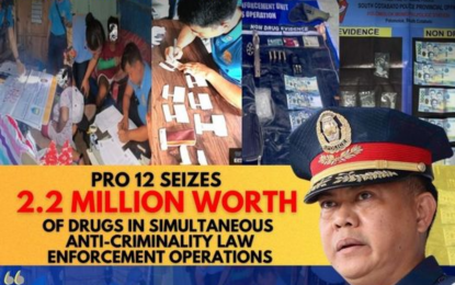 Weekend ops net PHP2.2-M shabu, 85 wanted persons in Soccsksargen