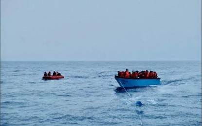 <p><strong>SEA MISHAP</strong>. A sailing boat carrying about 50 migrants capsized about 100 miles off the coast of Calabria, Italian coastguard sources said Monday (June 17, 2024). A woman's body has been recovered while search is ongoing. <em>(ANSA photo)</em></p>