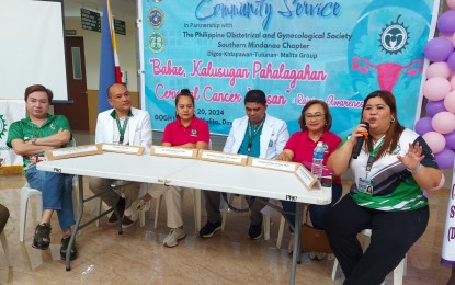 <p><strong>CANCER PREVENTION.</strong> Physicians in Davao Occidental province encourage parents of girls aged 9-14 on Thursday (June 20, 2024) to get HPV (human papillomavirus) vaccine to prevent cervical cancer. Based on the World Health Organization data, 8,549 new cases of cervical cancer were diagnosed in the Philippines in 2022 alone. <em>(PNA photo by Robinson Niñal Jr.)</em></p>