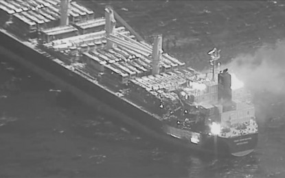Vessel hit last week in Red Sea believed to have sunk: UKMTO