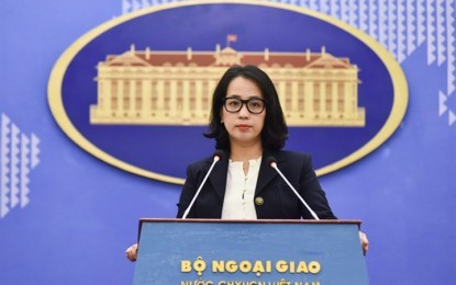 <p>Spokesperson of the Vietnamese Ministry of Foreign Affairs Phạm Thu Hằng.  <em>(VNA/VNS Photo)</em></p>