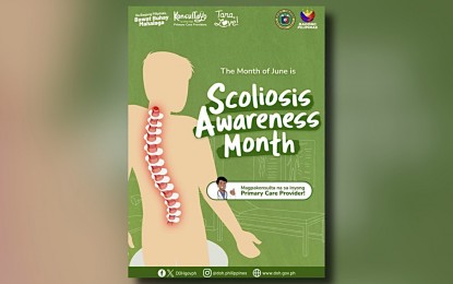 <p><strong>SCOLIOSIS</strong>. The Department of Health spearheads the National Scoliosis Awareness Month every June since 2018. Health authorities are urging the public to maintain proper posture to help prevent having scoliosis, which affects around 3 million Filipinos to date. <em>(Photo courtesy of DOH Ilocos Region)</em></p>