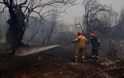 <p><strong>WILDFIRE.</strong> At least 66 wildfires broke out in Greece on weekend. Reports said 13 people were arrested in connection with a wildfire on the island of Hydra. <em>(Anadolu)</em></p>