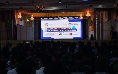 <p><strong>VOTERS’ EDUCATION</strong>. The Commission on Elections holds a voters’ education and registration fair at the Pangasinan State University campus in Lingayen town, Pangasinan on Monday (June 24,2024). Comelec targets to register 75,000 to 100,000 voters until Sept. 30, 2024. <em>(Photo by Hilda Austria)</em></p>