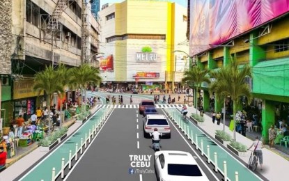 <p><strong>PEDESTRIANIZATION.</strong> A conceptual image of the historical Colon St. in Cebu City shows a pedestrianized road. Acting Mayor Raymond Alvin Garcia on Monday (June 24, 2024) said pedestrianization of the downtown area coincides with the local government's establishment of a heritage district that would boost local tourism. <em>(Graphic courtesy of BRT Project Office)</em></p>