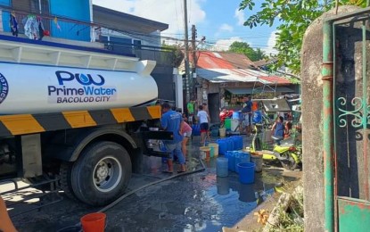 <p><strong>WATER SUPPLY.</strong> PrimeWater and its joint venture partner, Bacolod City Water District, conduct water rationing in residential areas that experienced water shortage due to drought brought by El Niño in early May. On Tuesday (June 25, 2025), PrimeWater signed an agreement with Bacolod Bulk Water Inc. to improve water supply in some 10,000 households in the southern part of the city. <em>(File photo from Baciwa-PrimeWater Bacolod City Facebook page)</em></p>