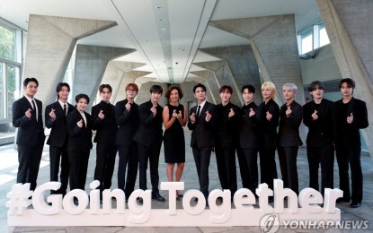 <p><strong>YOUTH AMBASSADORS</strong>. K-pop boy group Seventeen and United Nations Educational, Scientific and Cultural Organization Director-General Audrey Azoulay pose for a photo before the nomination ceremony as Goodwill Ambassador for Youth at the UNESCO headquarters in Paris on Wednesday (June 26, 2024), in this Reuters photo. Seventeen will, in turn, donate USD1 million to a joint project with UNESCO targeted to foster and finance innovations from the youth worldwide. <em>(Yonhap)</em></p>