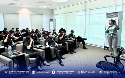 <p><strong>BORDER PROTECTION</strong>. A total of 36 Bureau of Immigration personnel from Davao International Airport undergo training on impostor detection and passenger assessment in Davao City on June 27, 2024. Experts from the Canada Border Services Agency conducted the training.<em> (Photo courtesy of BI)</em></p>