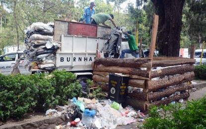 <p><strong>WASTE REDUCTION</strong>. Unsegregated garbage is dumped at a corner of a city park in Baguio City where it is collected by the General Services Office. The city government has identified four villages where it will pilot the mandatory waste segregation scheme <span dir="ltr">from Sept. 9 to Dec. 31, 2024</span>. <em>(Contributed photo)</em></p>