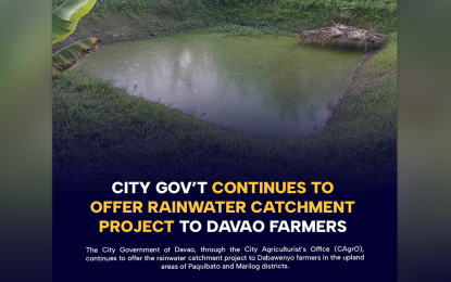 Davao City eyes more rainwater catchment projects for upland farming