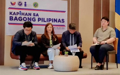 <p><strong>BETTER HEALTH SERVICES.</strong> Department of Health assistant regional director Dr. Leda Hernandez (second from left) reported on the progress of major health indicators in Calabarzon during the 'Kapihan sa Bagong Pilipinas' held at Hotel Marciano in Calamba City on Tuesday (July 2, 2024). The region saw less infant and mother mortalities from June 2022 to June 2024, thanks in part to more government interventions. <em>(PNA photo by Zen Trinidad)</em></p>