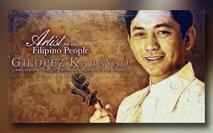 <p><strong>NOMINATION.</strong> Violin virtuoso Gilopez Lopez Kabayao. The city government has endorsed his nomination to the Order of National Artists, the highest honorary title given to Filipinos who have made significant contributions to the development of Philippine arts. <em>(Photo courtesy of Gilopez Kabayao: Artist for the Filipino People FB page)</em></p>