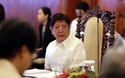 <p><strong>SPENDING PLAN</strong>. President Ferdinand R. Marcos Jr. presides over the 17th Cabinet meeting at the State Dining Room in Malacañan Palace on Tuesday (July 2, 2024). During the meeting, the President approved the 2025 National Expenditure Program, which contains the proposed PHP6.352 trillion national budget next year. <em>(Presidential Photojournalists Association)</em></p>