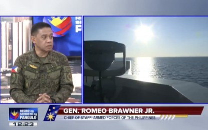 <p>AFP chief Gen. Romeo Brawner Jr. <em>(Screengrab from PTV)</em></p>