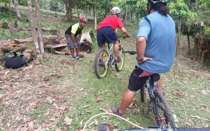 <p><strong>TRAINING.</strong> Mountain bike racing enthusiasts in Negros Oriental hone their skills before a competition in this undated photo. The PlanOut Sports and Fitness Festival set in September will bring together thousands of athletes from across the country. (<em>Photo courtesy of Fr. Christian Benjamin Facebook)</em></p>