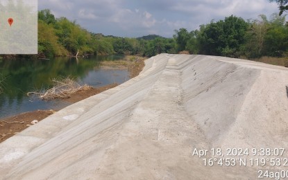 <p dir="ltr"><strong>FLOOD MITIGATION PROJECT</strong>. A portion of the PHP91.6 million flood mitigation structure project in Barangay Caranglaan, Mabini, Pangasinan photographed on April 18, 2024. The project was completed <span dir="ltr">on April 23</span> and will benefit residents and motorists in the town. <em>(Photo courtesy of DPWH Ilocos Region)</em></p>