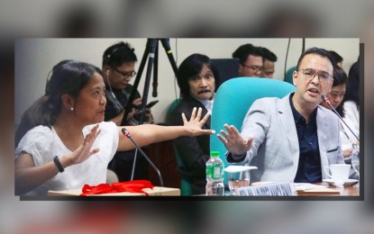 <p><strong>HEATED.</strong> Tensions rise between Senators Nancy Binay (left) and Alan Peter Cayetano during the Committee on Accounts public hearing to review the construction of the New Senate Building on Wednesday (July 3, 2024). Binay filed an ethics complaint against Cayetano on Monday (July 8) for “offensive, derogatory and improper language” used against her. <em>(PNA photo by Avito Dalan)</em></p>