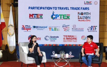 <p><strong>TOURIST ARRIVALS.</strong> The tourism industry in Western Visayas generated PHP70 billion in receipts in 2023, Department of Tourism Assistant Regional Director Phoebe Zelie Areño (left) said during the Kapihan sa Bagong Pilipinas on Tuesday (July 9, 2024). She said this was due to 5.36 million tourists, mostly domestic travelers, that visited the region last year, higher than the 4.36 million tourist arrivals in 2022. <em>(PNA photo by Eljolene Tacadao/WVSU OJT)</em></p>