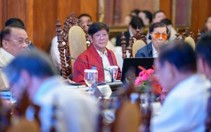 <p><strong>BETTER AIRPORT.</strong> President Ferdinand R. Marcos Jr. leads the Cabinet meeting in Malacañang, Manila on Tuesday (July 9, 2024). The President ordered transport agencies to double down on improving the country's airport facilities and services in a bid to enhance tourist experience. <em>(Photo from Bongbong Marcos Facebook)</em></p>