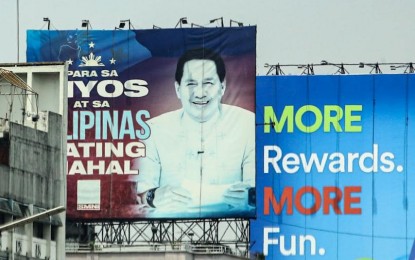 <p>Apollo Quiboloy billboard in EDSA, Makati City<em> (PNA file photo by Joan Bondoc)</em></p>