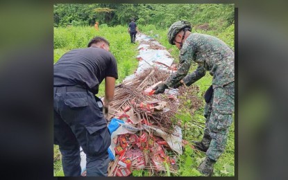 <p><strong>FIRECRACKER BLAST.</strong> Authorities inspect the site where firecrackers for disposal exploded in Zone 2, Barangay Cabatangan, Zamboanga City on Monday (July 8, 2024). A total of 27 people, including 19 uniformed personnel, were hurt in the blast. <em>(Photo courtesy Police Regional Office 9)</em></p>