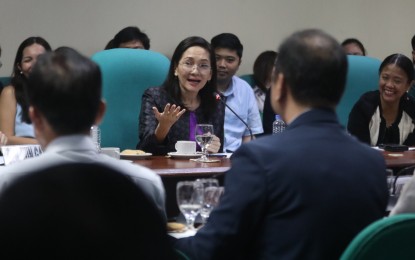 <p>Senate Deputy Minority Leader Risa Hontiveros<em> (PNA photo by Avito Dalan)</em></p>