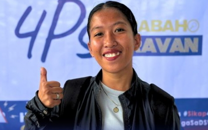 <p><strong>HIRED</strong>. Pantawid Pamilyang Pilipino Program (4Ps) grantee Christine Jay Ecot gets hired on the spot in job fair organized by the Department of Social Welfare and Development (DSWD) Field Office in Zamboanga Peninsula at the Camino Nuevo Covered Court in Zamboanga City on July 5, 2024. Some 31 Zamboangueño beneficiaries of 4Ps were hired on the spot. <em>(DSWD photo)</em></p>