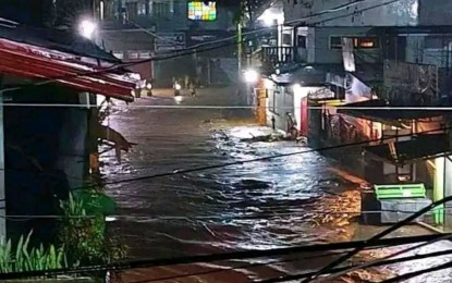 <p>The flooded downtown area of Malabang, Lanao del Sur, on Tuesday night, July 9, 2024.<em> (Photo courtesy of Malabang MDRRMO)</em></p>
<p><em> </em></p>