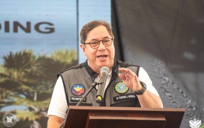 <p><strong>HEALTH FACILITY</strong>. Health Secretary Teodoro J. Herbosa delivers a message during the groundbreaking ceremony for the Clark Multi-Specialty Medical Center at the Clark Freeport Zone in Pampanga on July 10, 2024. The medical center is a priority project of the Marcos administration in line with the Regional Specialty Centers Law.<em> (Photo courtesy of DOH)</em></p>