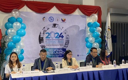 <p><strong>CENSUS</strong>. Officials from the Philippine Statistics Authority (PSA) and other national government agencies answer questions during the regional launch of the 2024 Census of Population and Community-Based Monitoring System in Legzapi City on Friday (July 12, 2024). A total of 5,430 enumerators and census supervisors will conduct the two statistical activities starting July 15 to Sept. 16, 2024.<em> (PNA photo by Connie Calipay)</em></p>