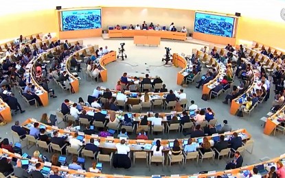 <p><strong>SEAFARERS' WELFARE.</strong> The United Nations Human Rights Council adopts by consensus the resolution titled “Promoting and Protecting the Enjoyment of Human Rights by Seafarers” during its 56th Session in Geneva on Thursday (July 11, 2024). The DFA hailed the newly adopted resolution promoting the rights of seafarers as a "milestone" in protecting sailors, including Filipinos around the world. <em>(Photo courtesy of DFA)</em></p>