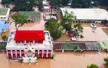 <p><strong>FLOODED.</strong> The municipal compound of Pagalungan, Maguindanao del Sur is submerged in floodwaters after the Malitubog-Maridagao rivers overflowed on Sunday morning (July 14, 2024). So far, eight are confirmed dead in the massive flooding that hit the Bangsamoro Autonomous Region in Muslim Mindanao last week. <em>(Photos courtesy of Pagalungan LGU)</em></p>