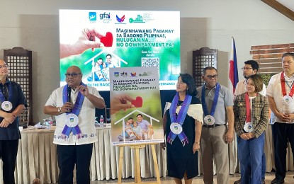 <div dir="auto"> </div>
<div dir="auto"><strong>HOUSING PROJECT</strong>. Government Service Insurance System president and general manager Jose Arnulfo Veloso (2nd from left) leads the unveiling of a housing project for members in Laoag City, Ilocos Norte on Monday (July 15, 2024). A total of 149 properties in Ilocos Region are available for lease or acquisition. <em>(PNA photo by Leilanie Adriano)</em></div>
<p><em> </em></p>